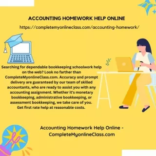 Accounting Homework Help Online - CompleteMyonlineClass.com