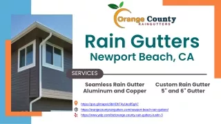 Rain Gutters Newport Beach, CA