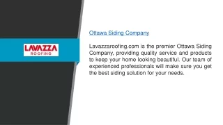 Ottawa Siding Company Lavazzaroofing.com