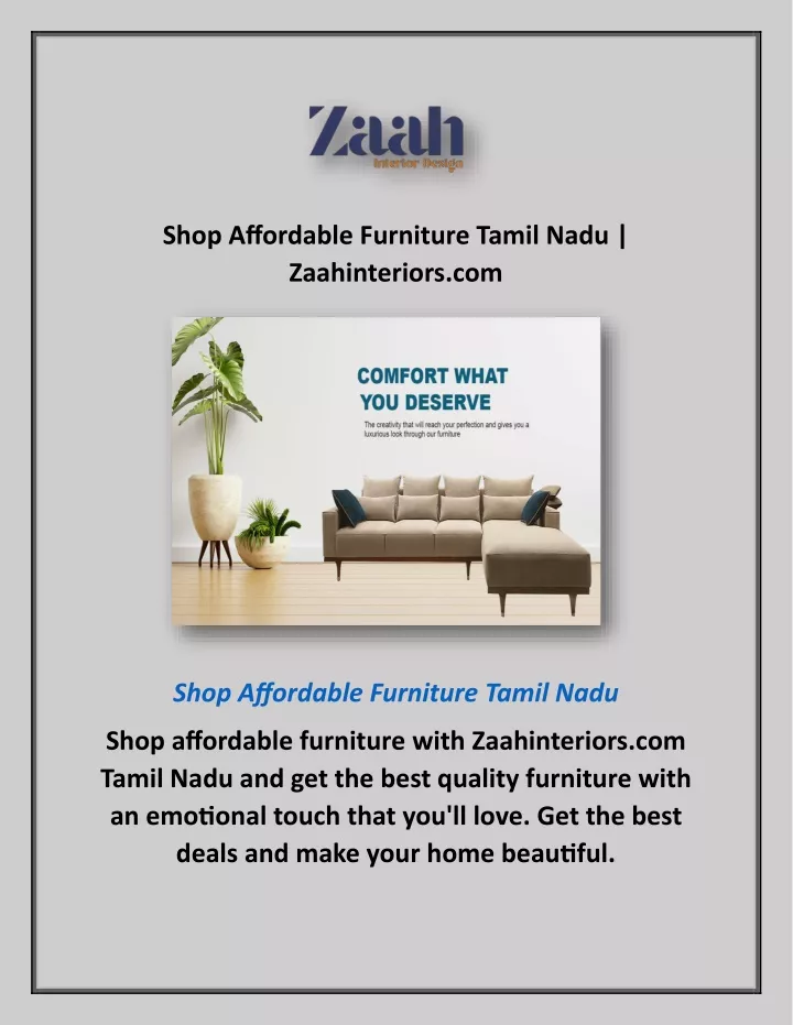 shop affordable furniture tamil nadu