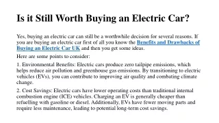 Is it Still Worth Buying an Electric Car? - The Auto Experts