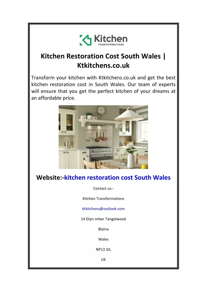 kitchen restoration cost south wales ktkitchens