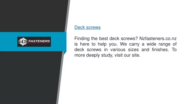 deck screws finding the best deck screws