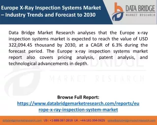 Europe X-Ray Inspection Systems Market