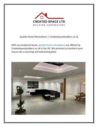 Quality Home Renovations  Createdspacebuilders.co.uk