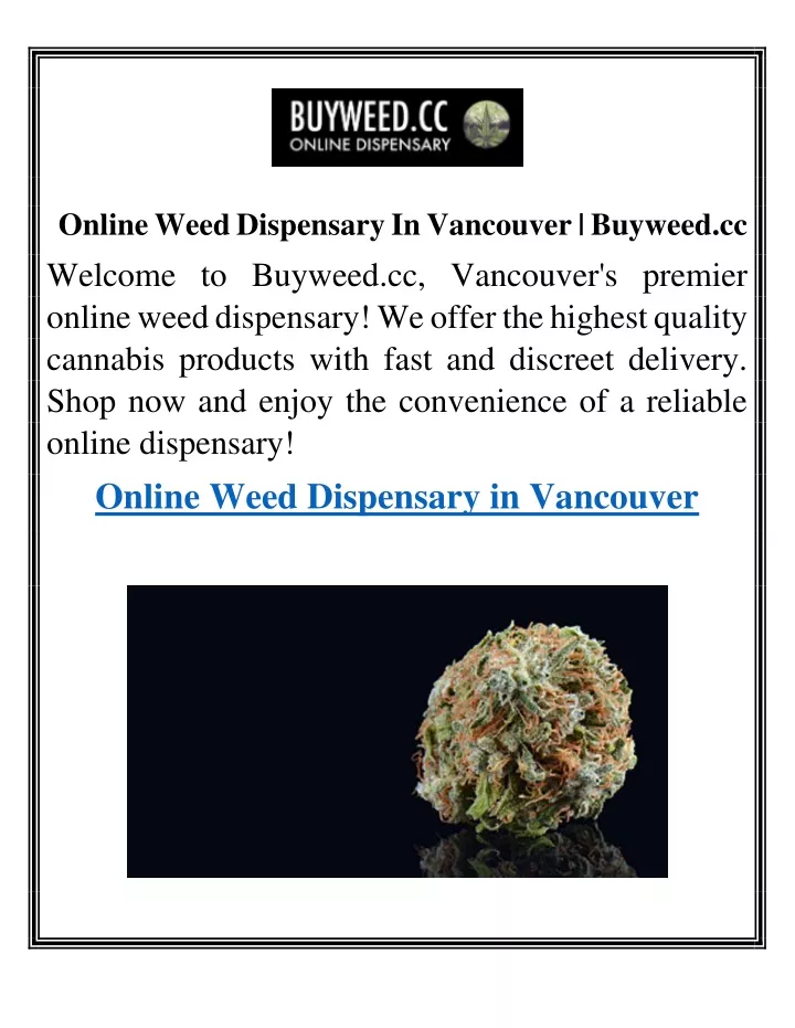 online weed dispensary in vancouver buyweed