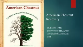 American Chestnut Recovery