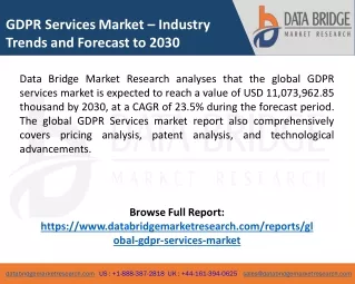 GDPR Services Market