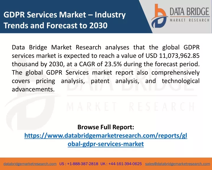 gdpr services market industry trends and forecast
