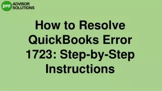 how to resolve quickbooks error 1723 step by step