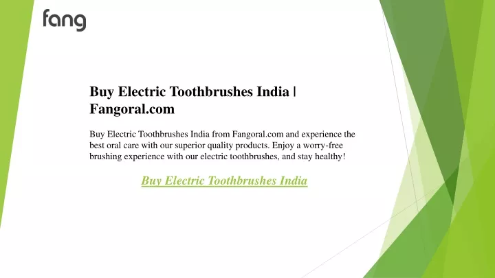 buy electric toothbrushes india fangoral