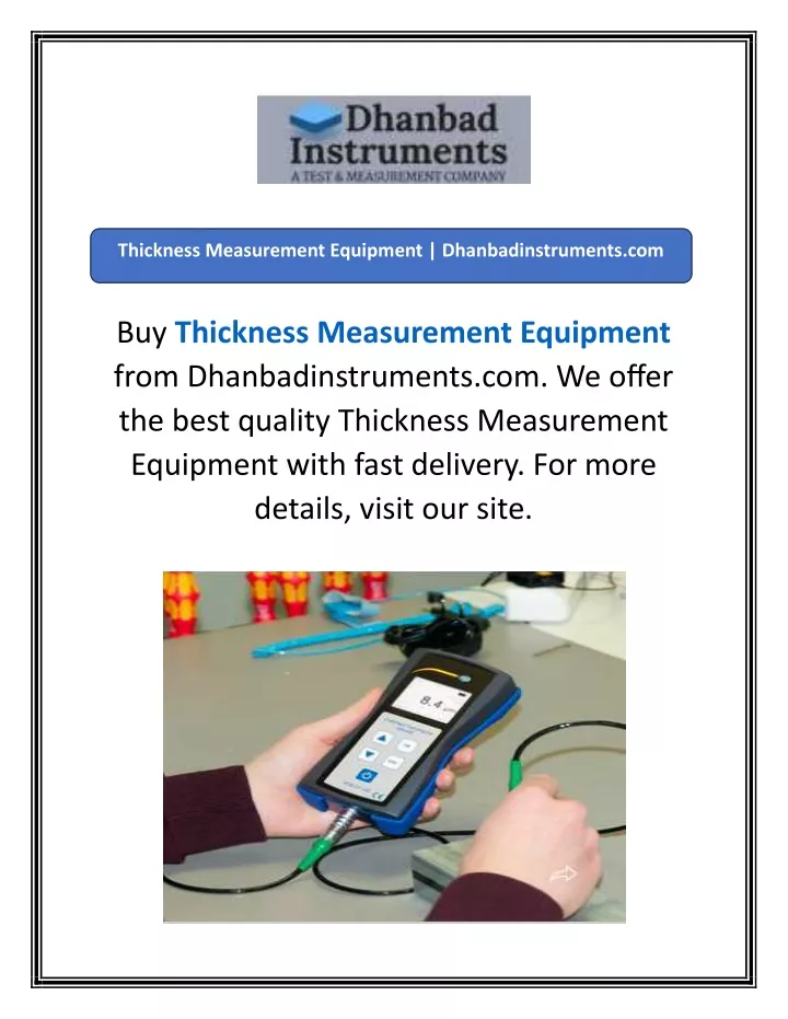 thickness measurement equipment