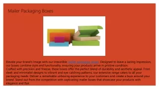 mailer packaging boxes