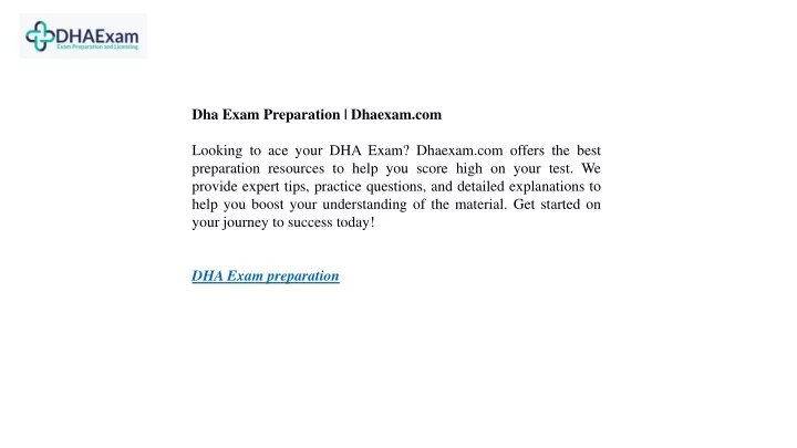 dha exam preparation dhaexam com looking