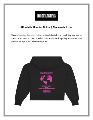 Affordable Hoodies Online  Modekartell