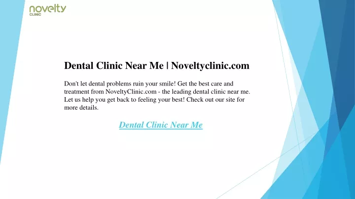 dental clinic near me noveltyclinic