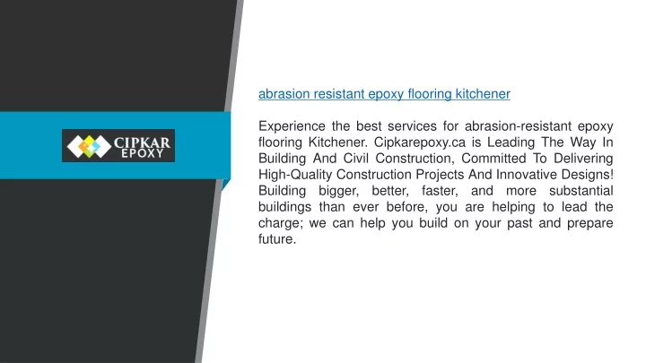 abrasion resistant epoxy flooring kitchener