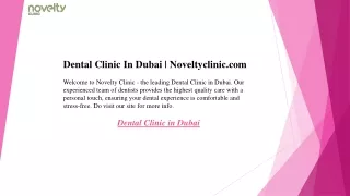 Dental Clinic In Dubai  Noveltyclinic.com