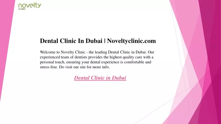 dental clinic in dubai noveltyclinic com welcome