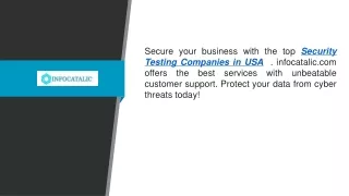 Security Testing Companies In Usa Infocatalic.com