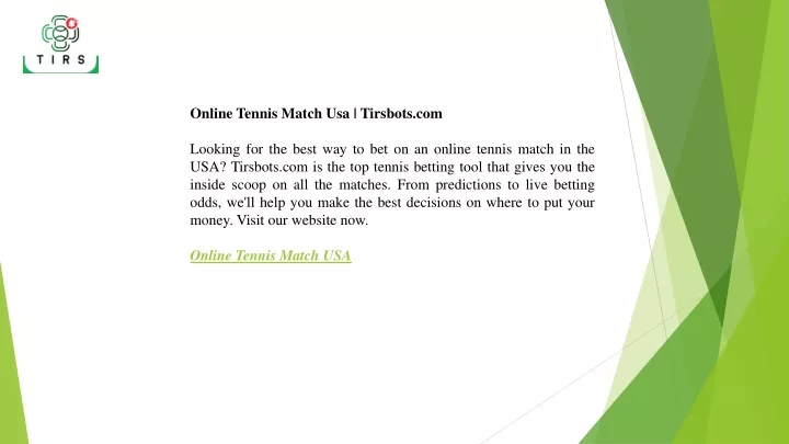online tennis match usa tirsbots com looking