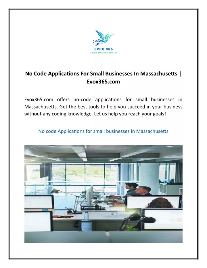 no code applications for small businesses