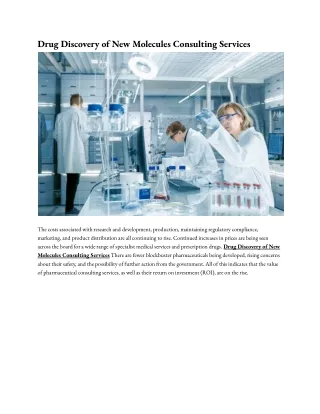 Drug Discovery of New Molecules Consulting Services.docx