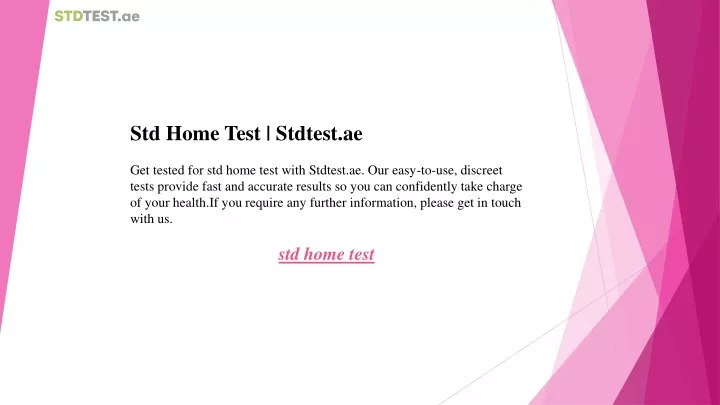 std home test stdtest ae get tested for std home