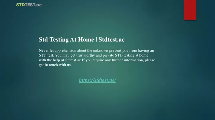 std testing at home stdtest ae never