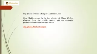Buy Iphone Wireless Chargers Aladdinbro.com