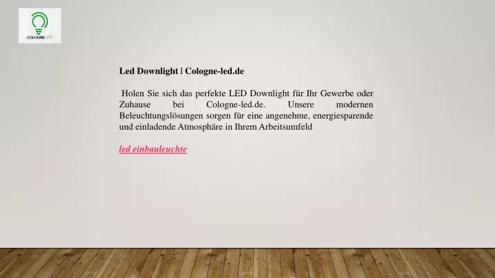 led downlight cologne led de holen sie sich