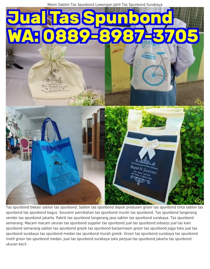 mesin sablon tas spunbond lowongan jahit