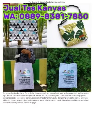 ౦889.8ᣮ81.ᜪ85౦ (WA) Tas Bahan Kanvas Vs Nylon Tas Kain Kanvas