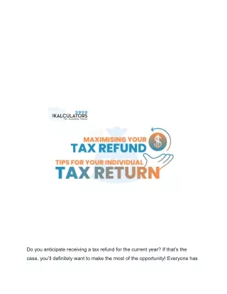 Maximizing Your Tax Refund: Strategies to Boost Your Returns
