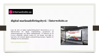 digital marknadsf ringsbyr interwebsite se
