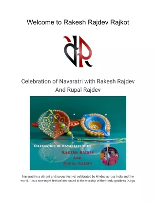 Celebration of Navaratri with Rakesh Rajdev And Rupal Rajdev