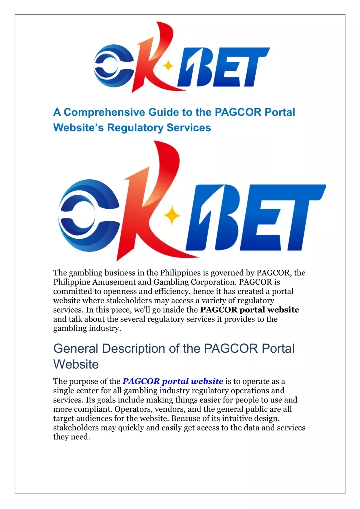 a comprehensive guide to the pagcor portal