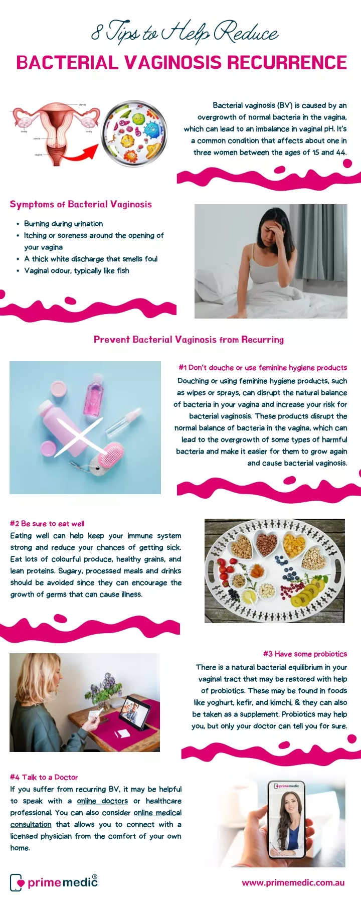 8 tips to help reduce bacterial vaginosis