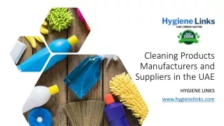 Cleaning Products Manufacturers and Suppliers in the UAE_