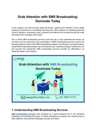 Grab Attention with SMS Broadcasting_ Dominate Today
