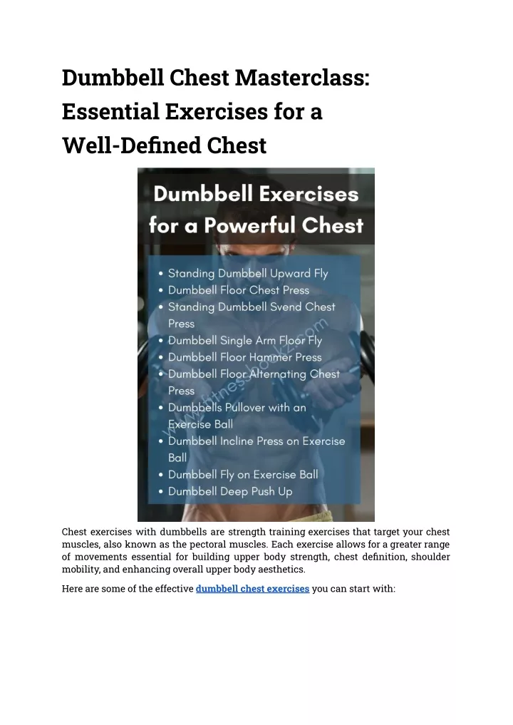 dumbbell chest masterclass essential exercises