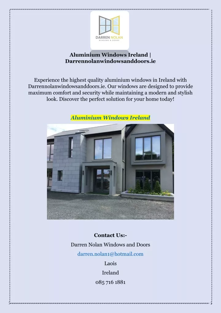 aluminium windows ireland