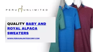 High Quality Baby Alpaca Sweater | Peru Unlimited Corp