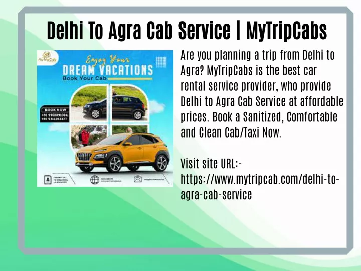 delhi to agra cab service mytripcabs agra