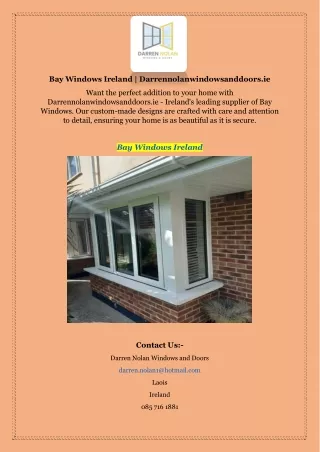 Bay Windows Ireland | Darrennolanwindowsanddoors.ie
