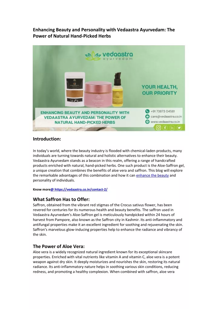 enhancing beauty and personality with vedaastra