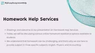 Homework Help Services