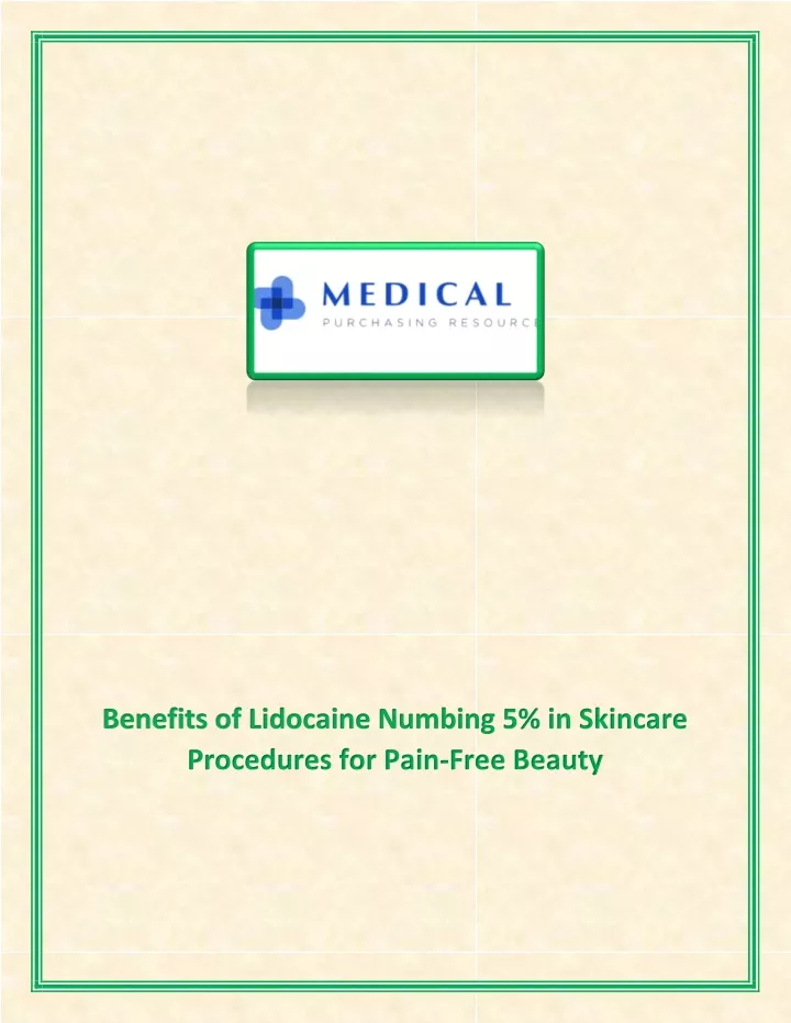 benefits of lidocaine numbing 5 in skincare