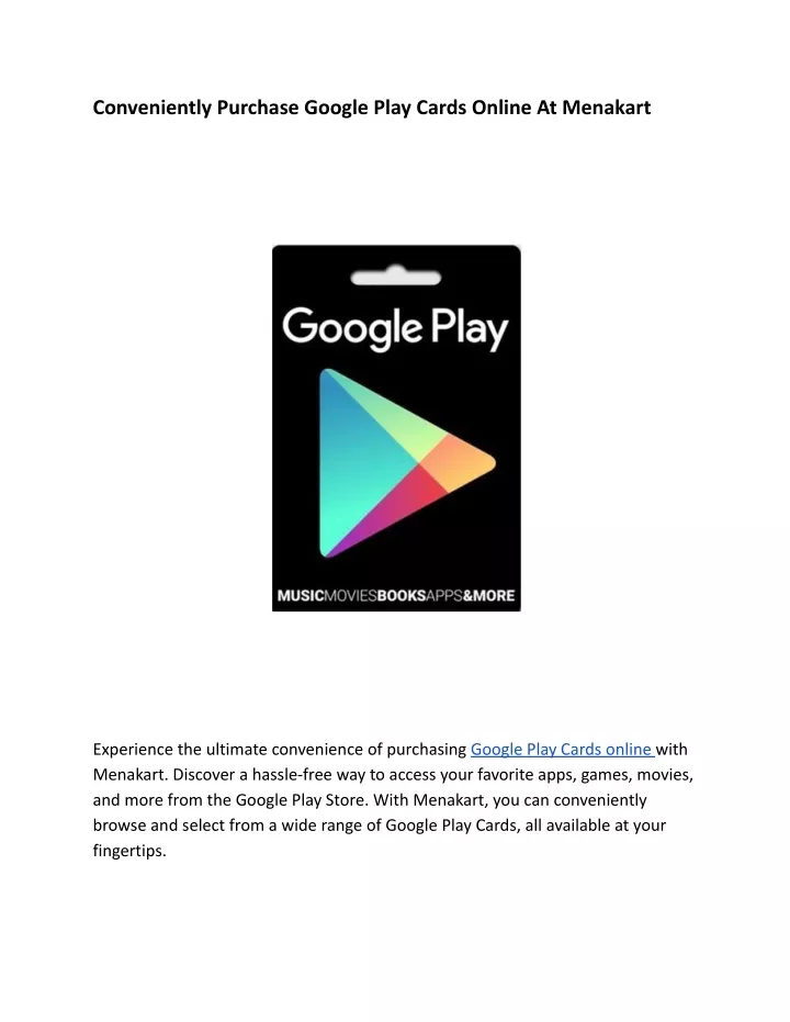 conveniently purchase google play cards online