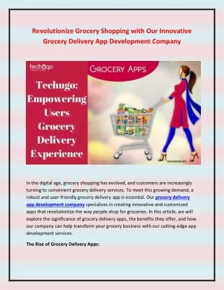 revolutionize grocery shopping with